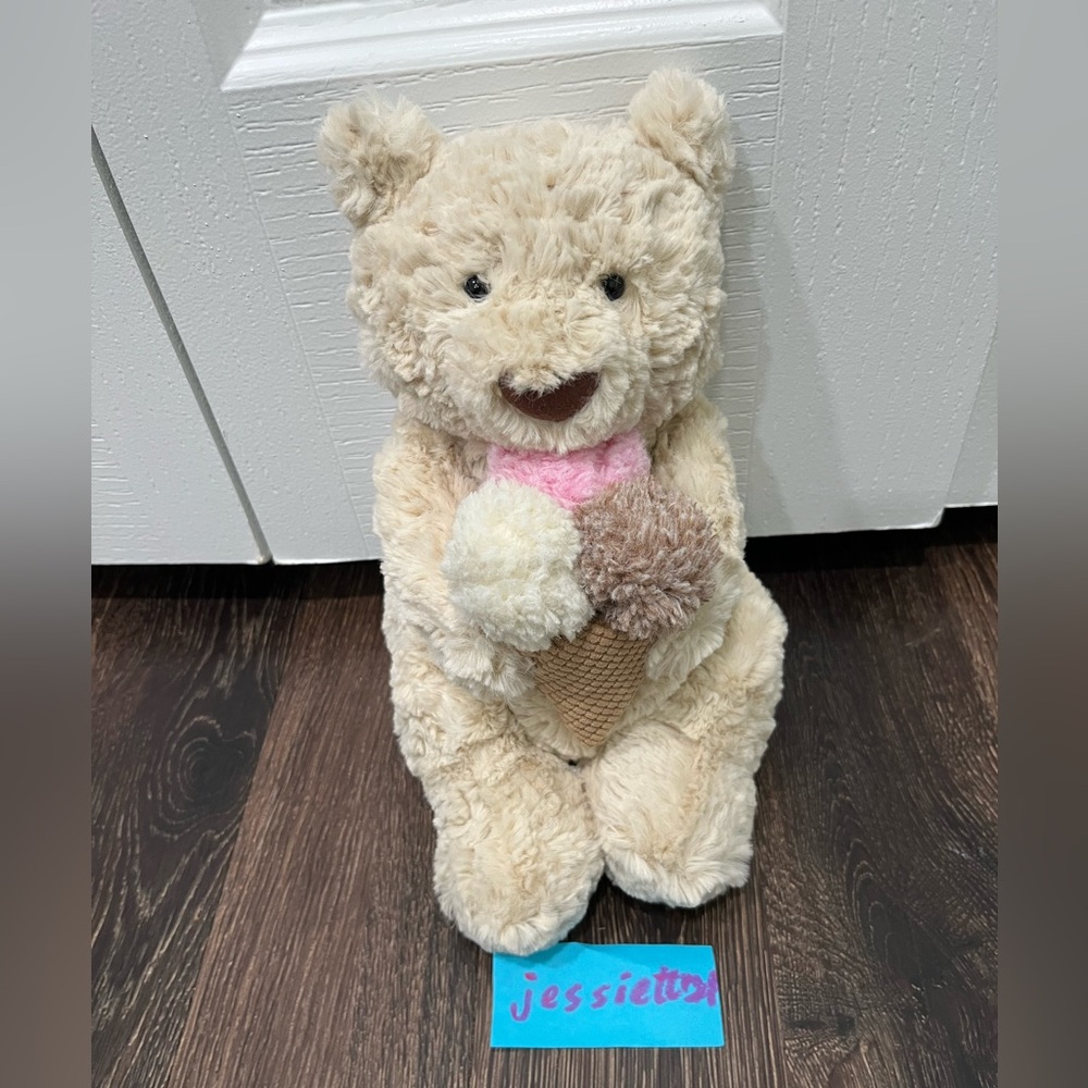 Jellycat NYC Limited Edition FAO Exclusive Bartholomew Bear Ice Cream US Ship